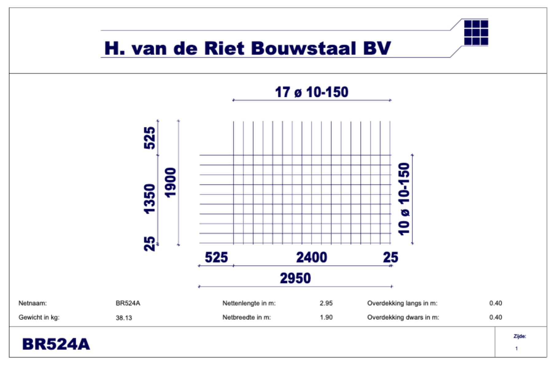 BR524A | H. van de Riet Bouwstaal B.V. | sterk in bouwstaal